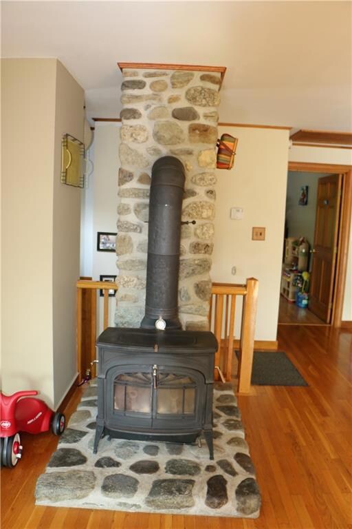 Heat stove in living room