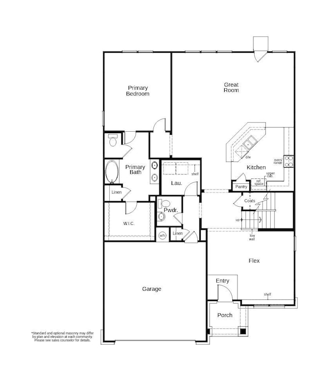 This floor plan features 4 bedrooms, 2 full baths,