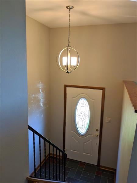 Beautiful front door and modern lighting