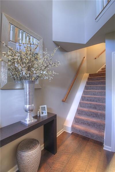 Front entry leading to main living level.