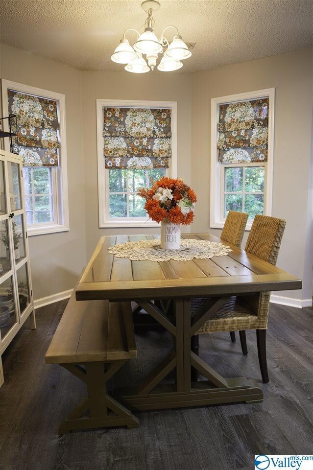 Eating area viewed from living room.