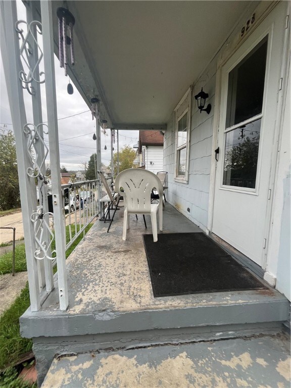 Inviting front porch.