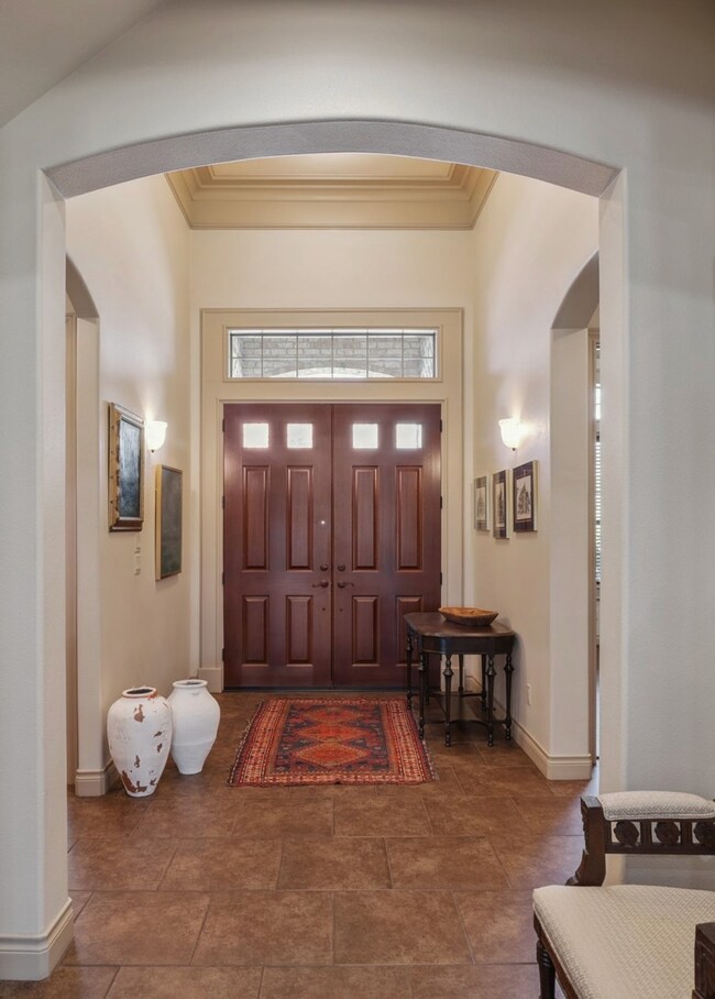 Oversized double door entrance.
