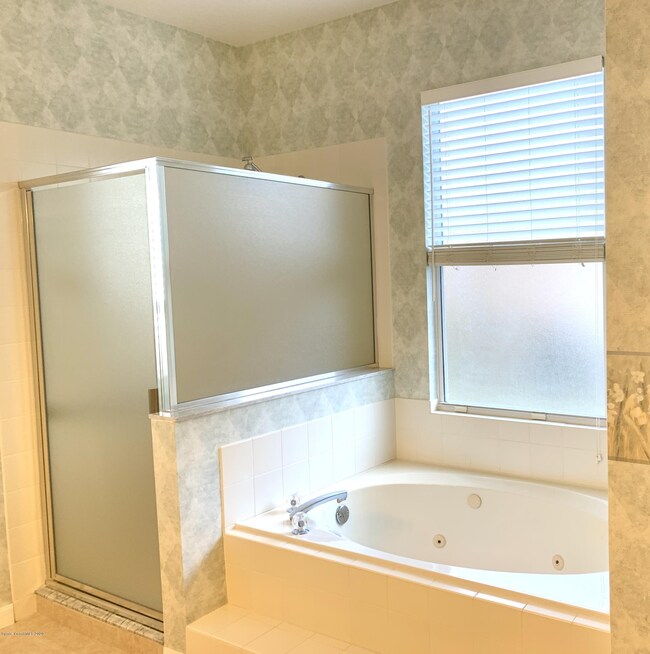 Shower and jetted tub in master bath