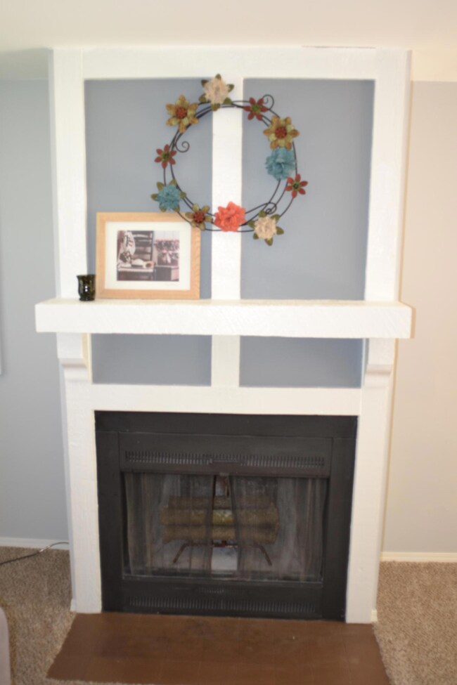 Wood-burning fireplace