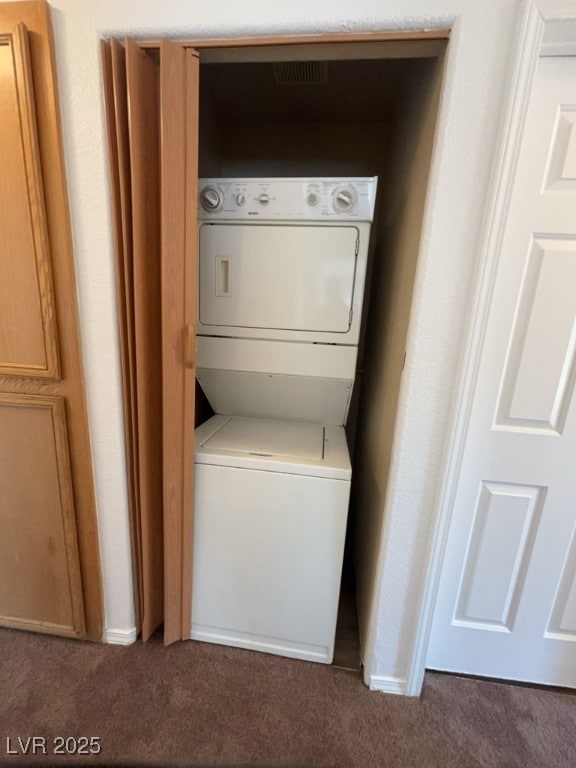 Inside stackable washer and dryer