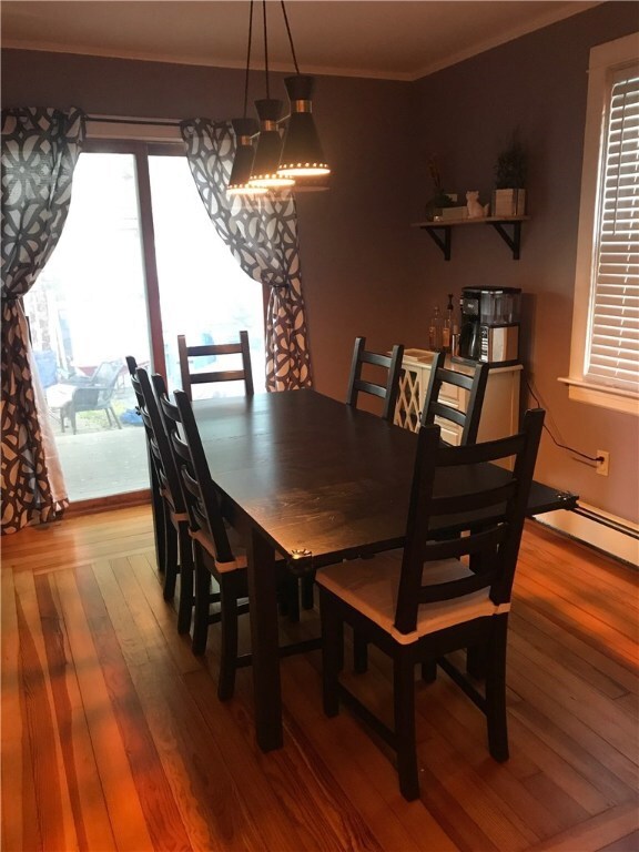 Dining Room with sliders to deck in back yard