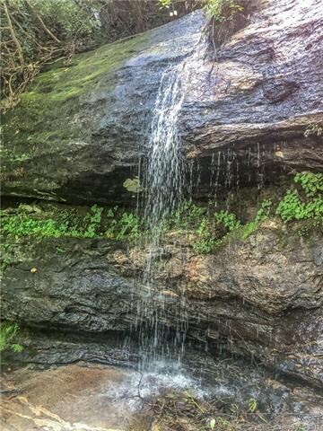 Enjoy the waterfall and rock outcrop above the fla