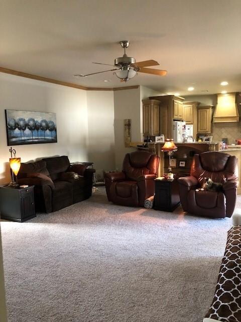 Large living area & kitchen