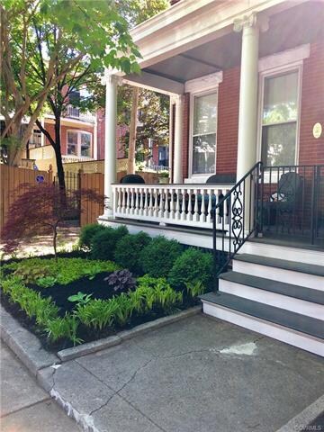 Front porch with room for seating and located walking distance to Restaurants, Museums, and Carytown!