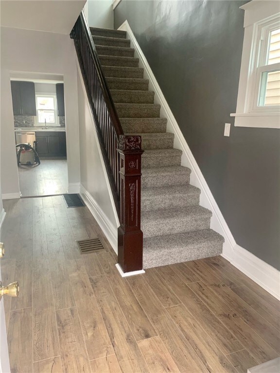 nice open entry.  The beautifully redone bannister