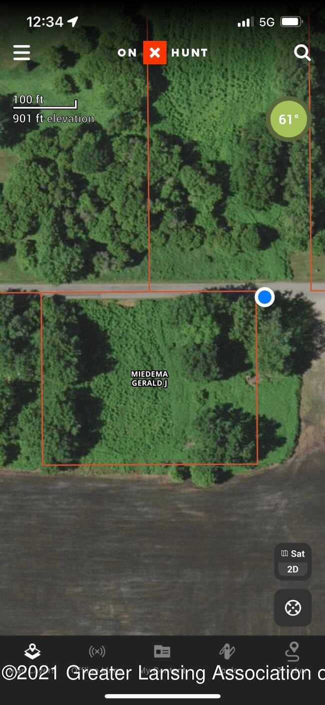 Lot on south side of road