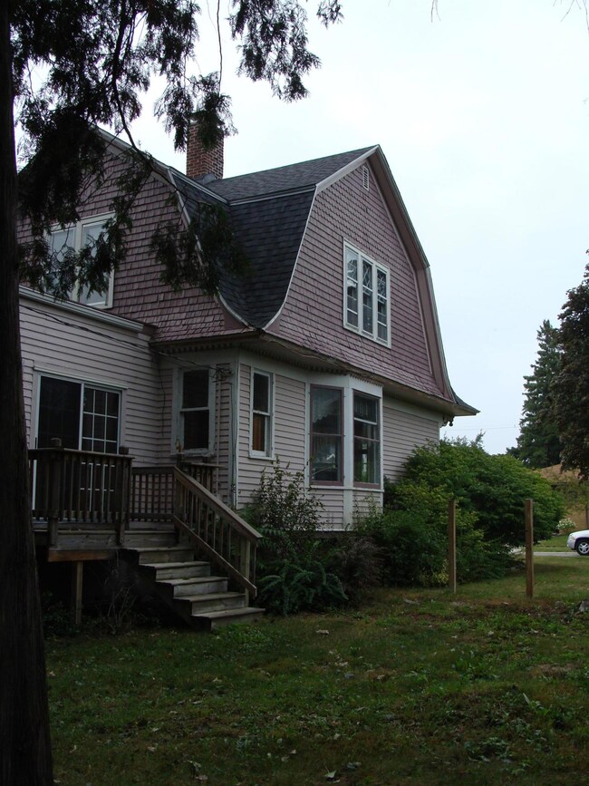 side yard and deck