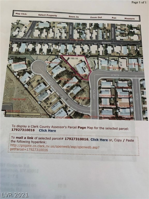 Sky view of neighborhood