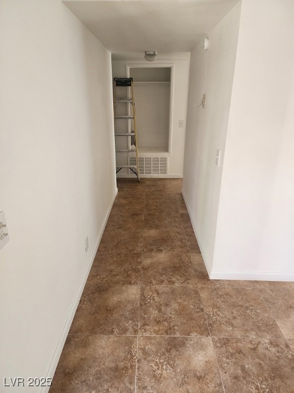 Hallway with baseboards