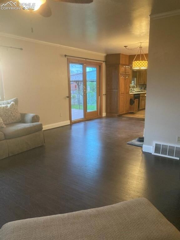 New Flooring Living room looking towards dining ro