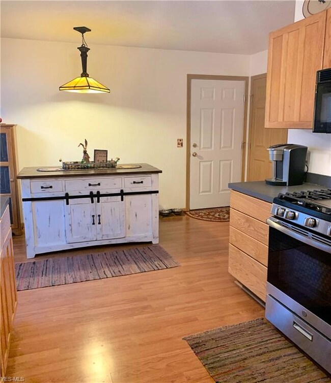View of kitchen. Gas stove, all appliances stay.