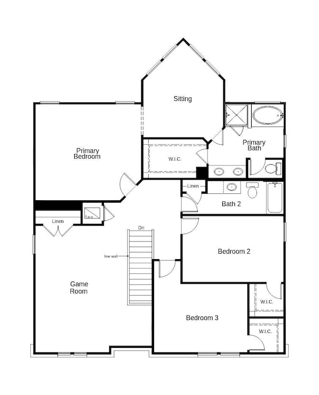 This floor plan features 3 bedrooms, 2 full baths, 1 half bath and over 2,700 square feet of living space.