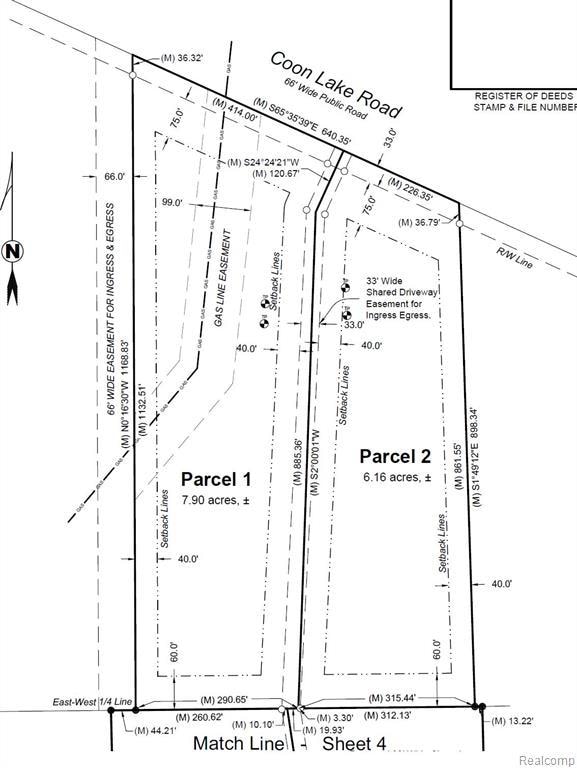 Proposed Survey for split of current parcel