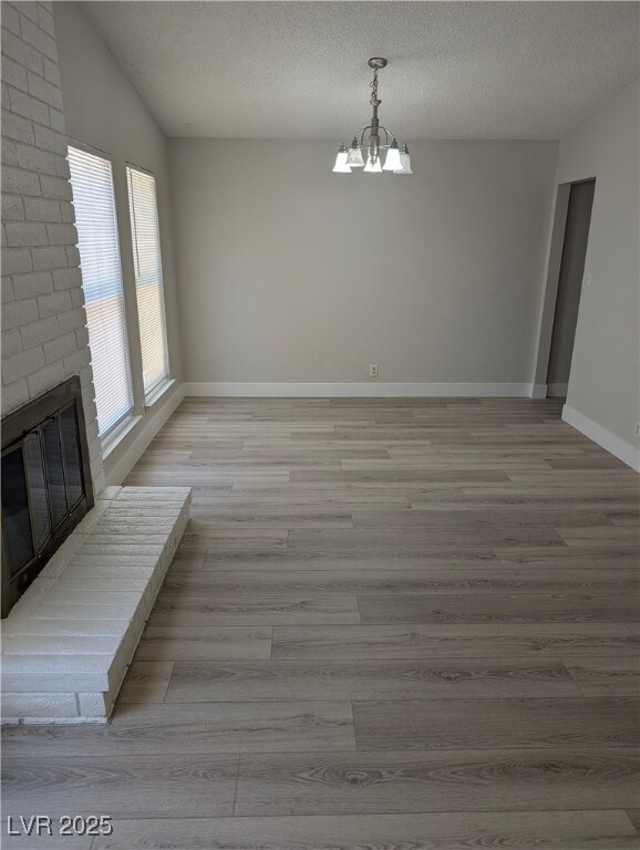 Unfurnished dining area featuring light wood finis