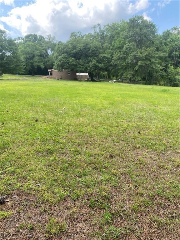 View of yard with a rural view and a view of trees