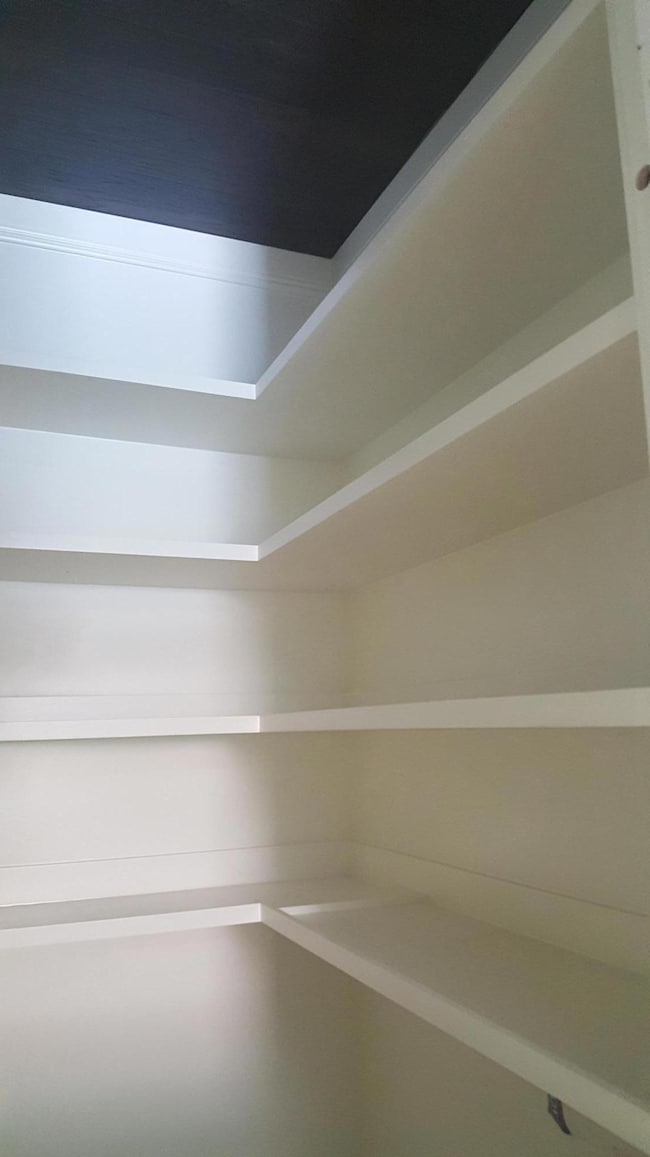 all wood shelving standardly included