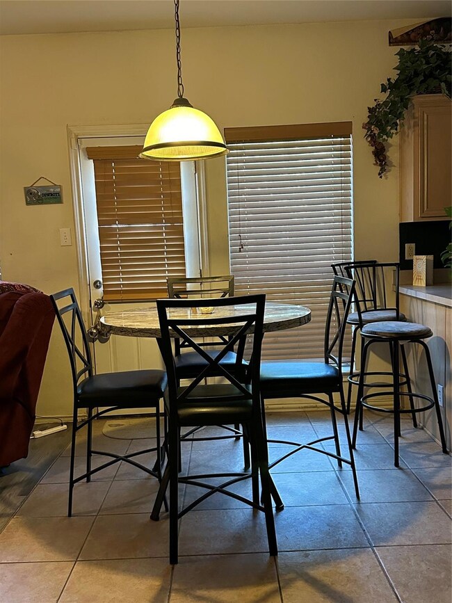 View of tiled breakfast room