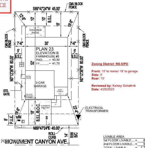 Lot 106 Plot plan