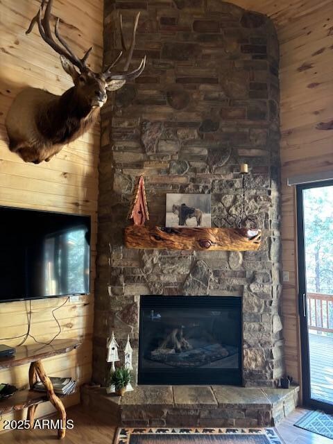Main Level Stone Gas Fireplace