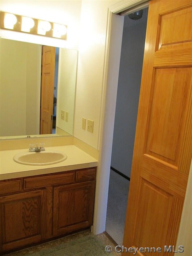 Pocket door entry way into the main level bathroom