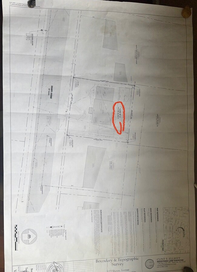 Lot size survey 6000 square foot