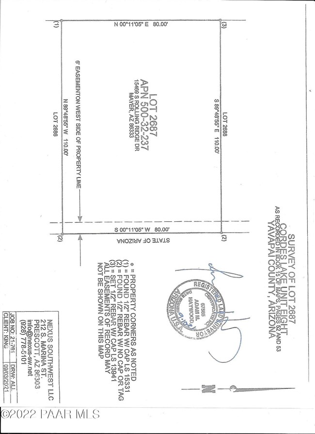 15469 S. Rolling Ridge Dr. Prop. Survey