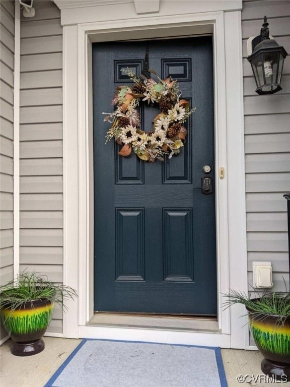View of exterior entry