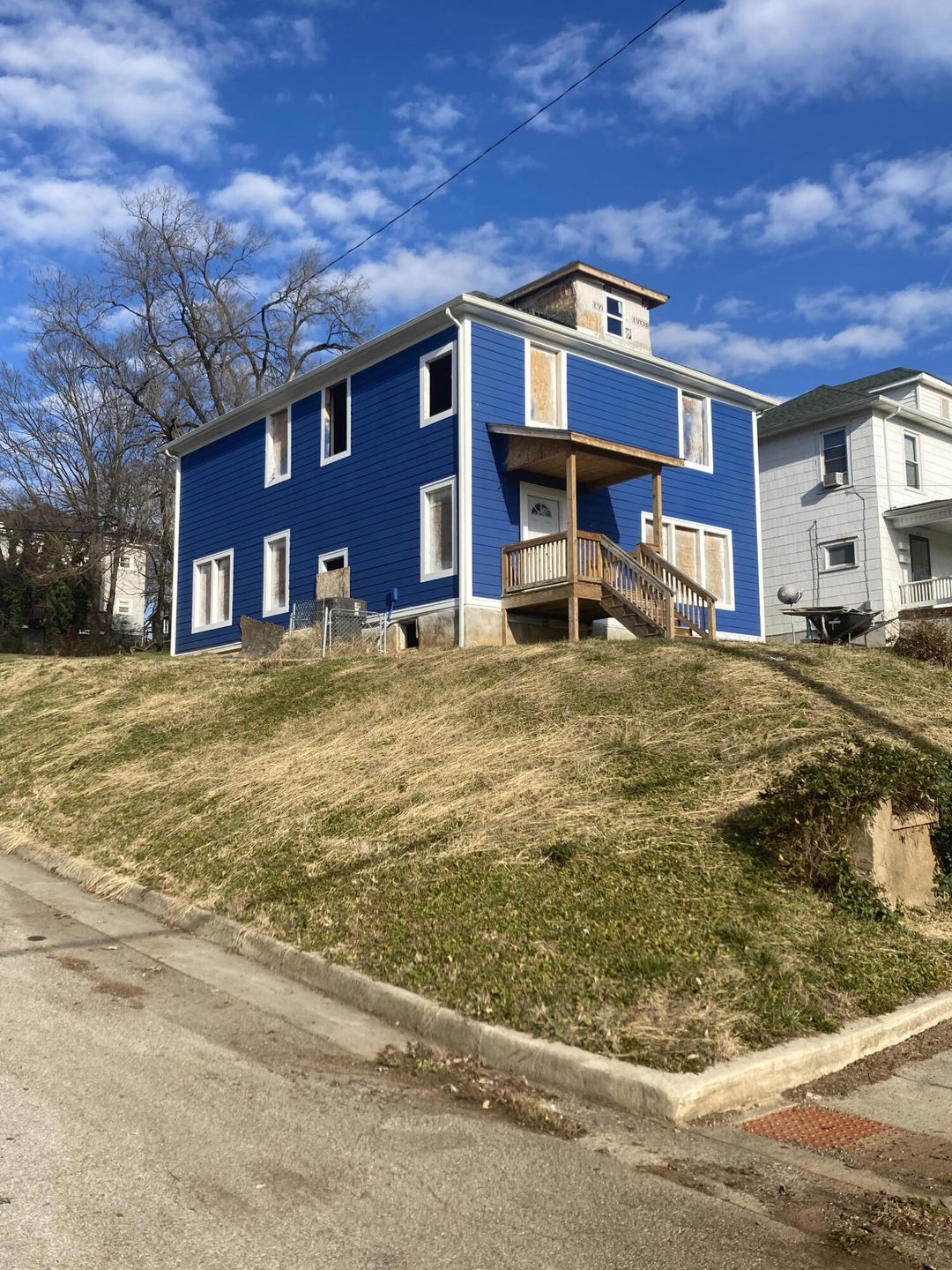 front blue