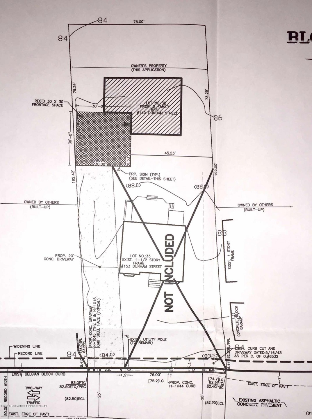 159 Dunham site plan