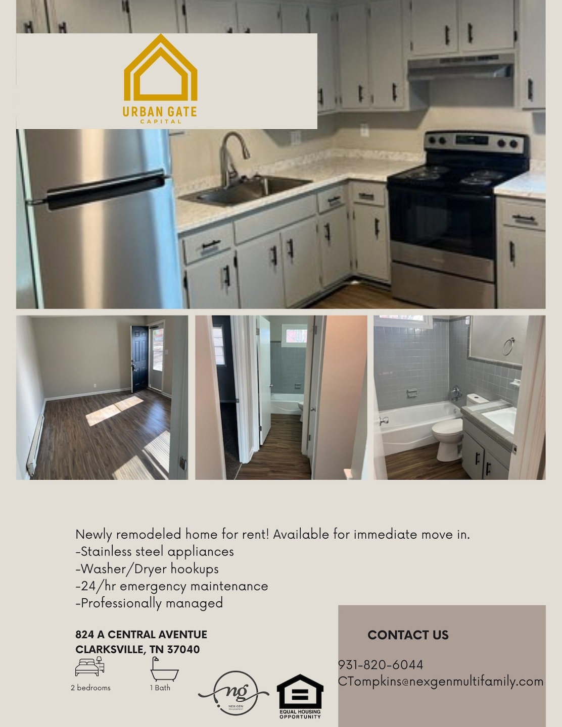 For Rent $1,050/month
