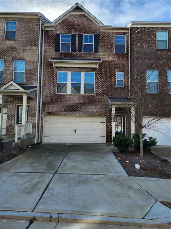Multi unit property featuring a garage