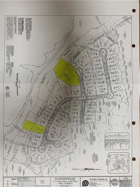 Lot location is the left lot of the two lots entering the cul-de-sac marked in Yellow.