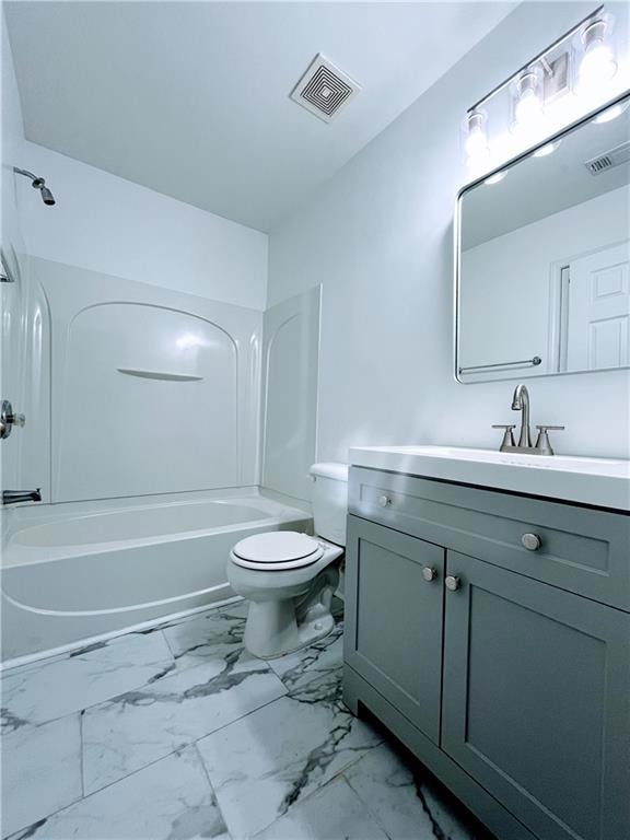 Full bathroom featuring shower / bath combination,