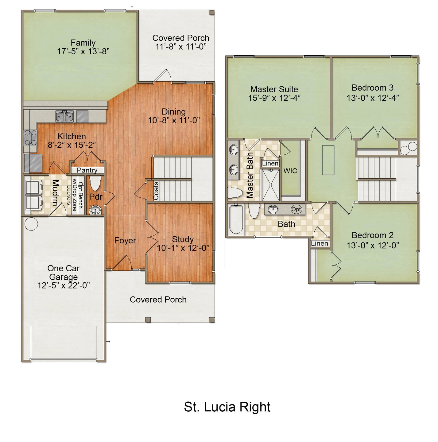 St. Lucia (Right) Floor Plan