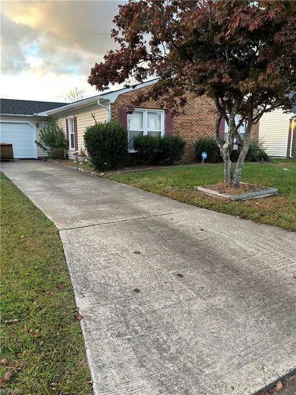 Ranch style home w/ attached 1 car garage.