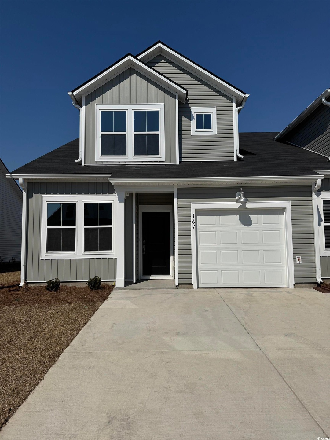 View of front of home featuring board and batten s