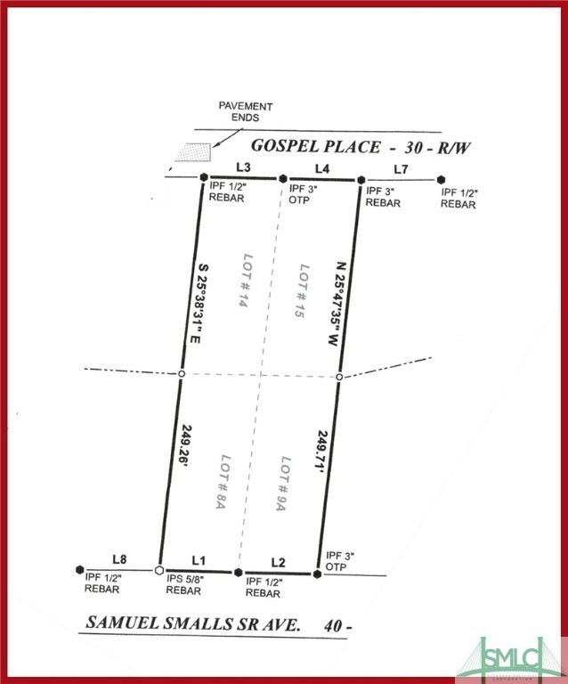 Copy of Plat, View from Samuel Smalls Sr. Avenue