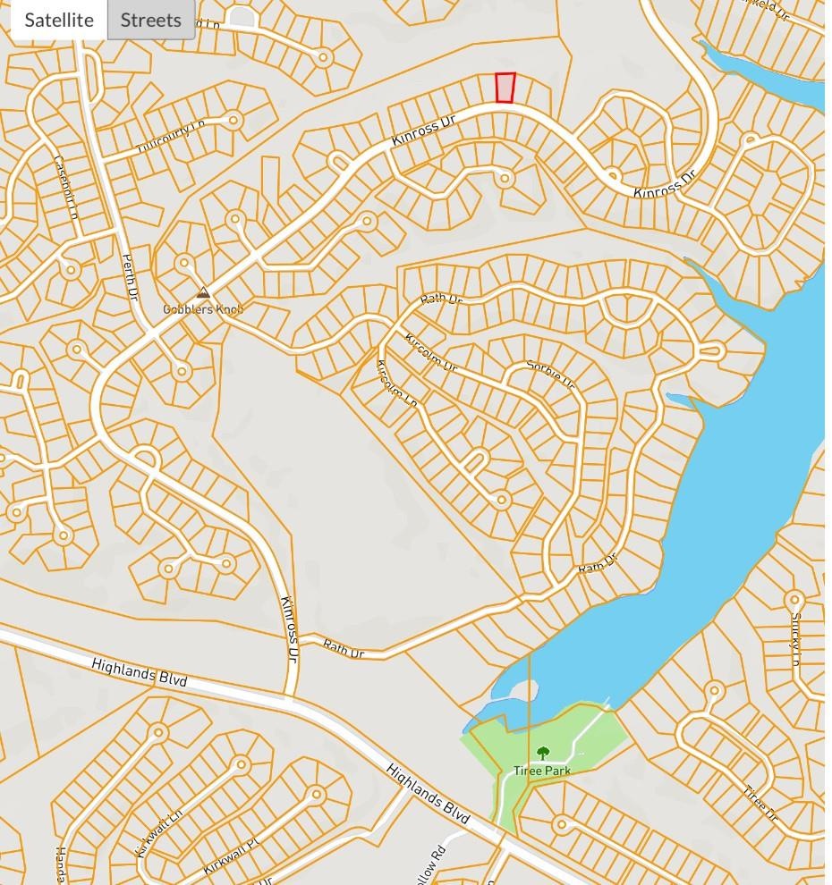 lot is located on opposite side of Kinross dr just