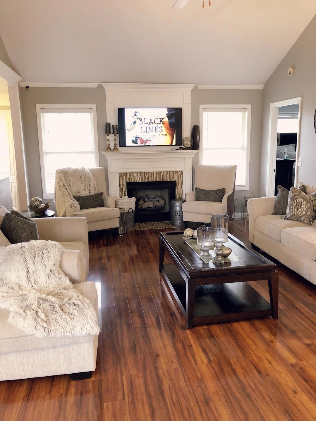 Living Room with Hardwood Floors