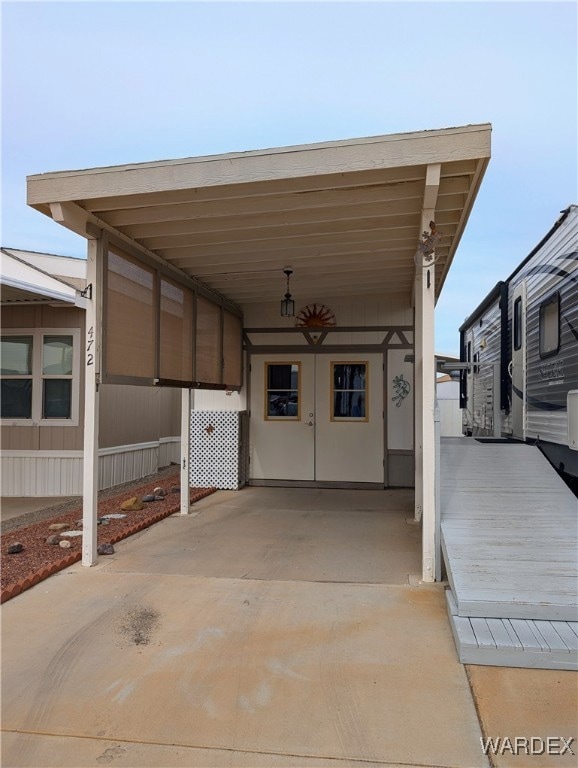 Front of Structure