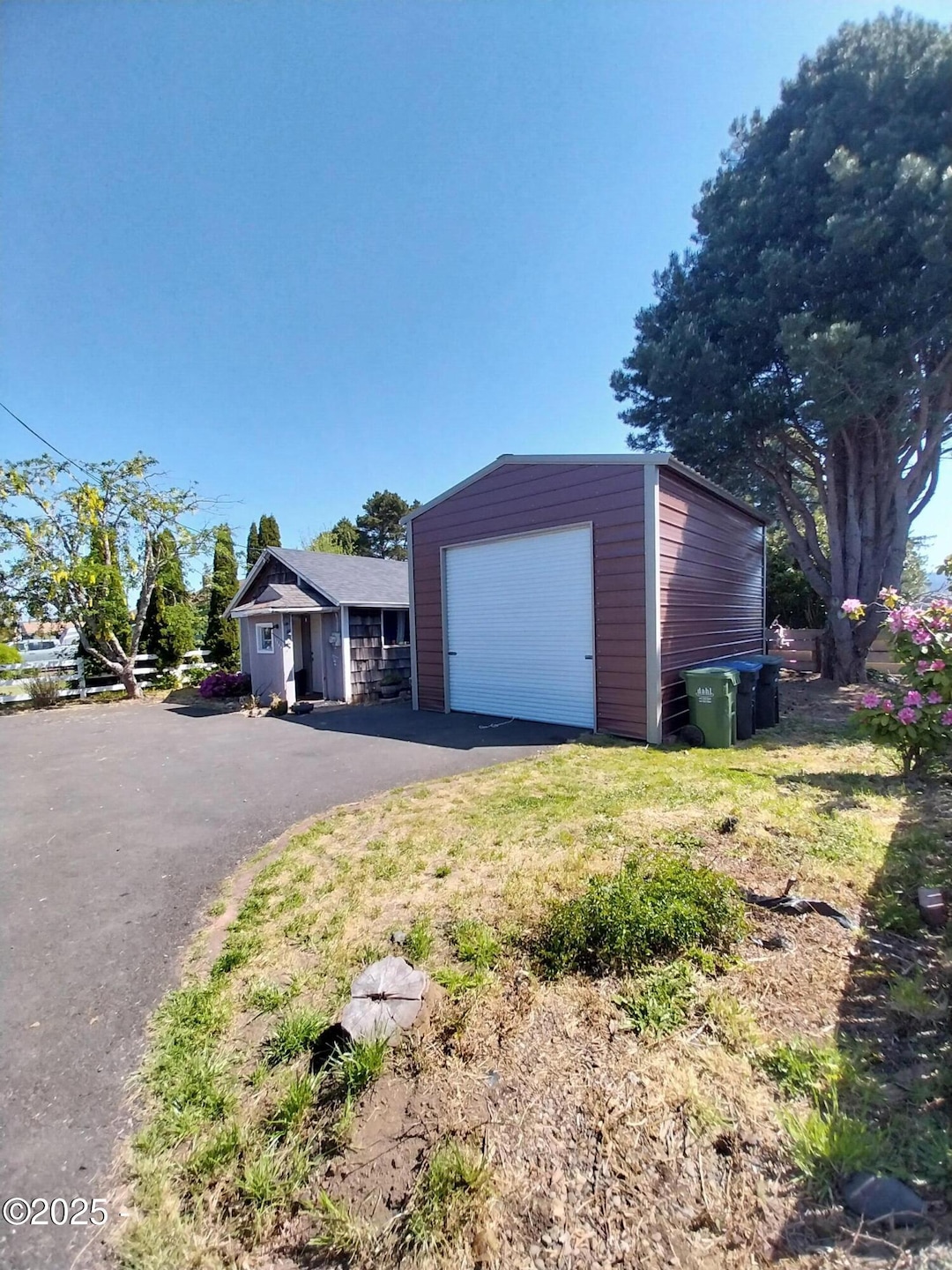 Front with paved area