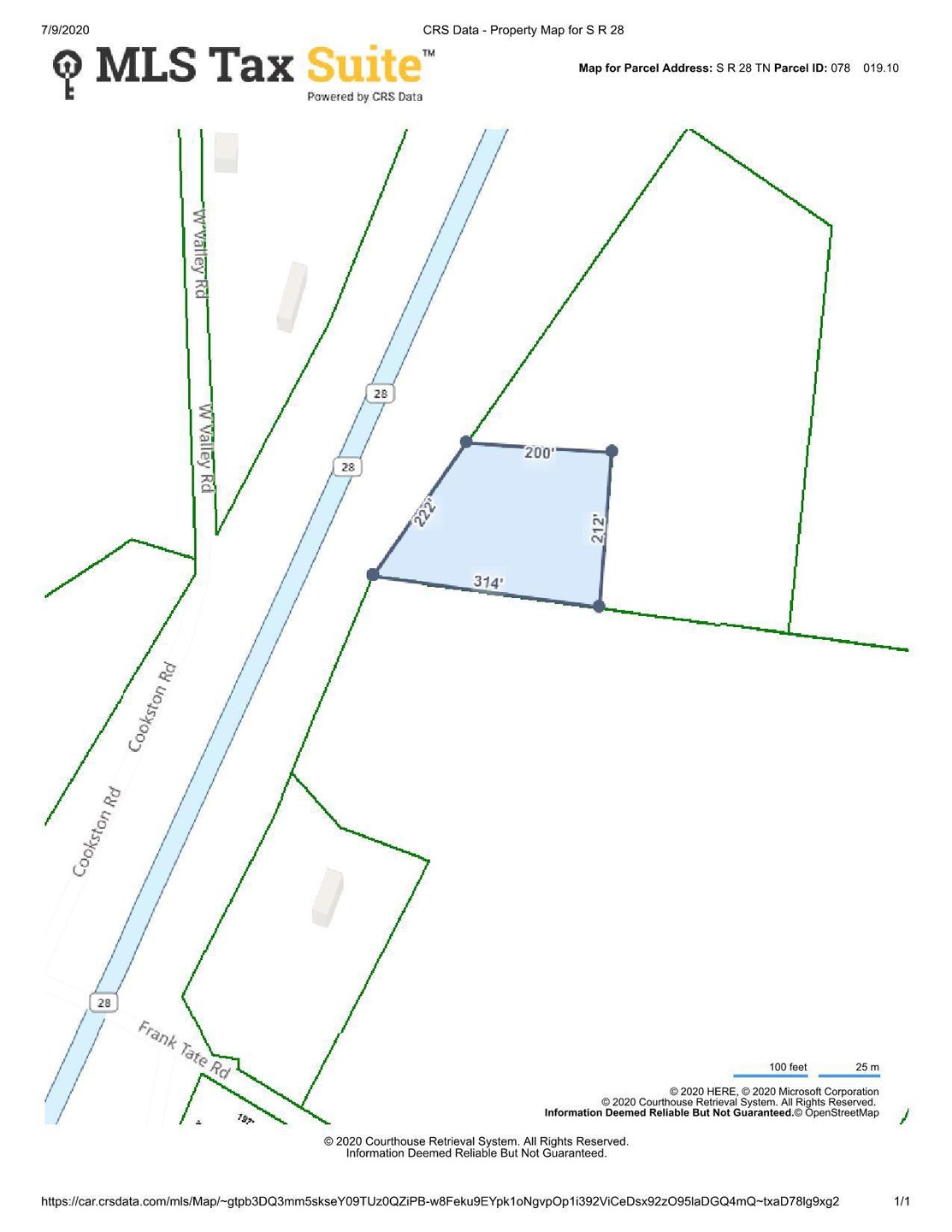 CRS Data - Property Map for S R 28