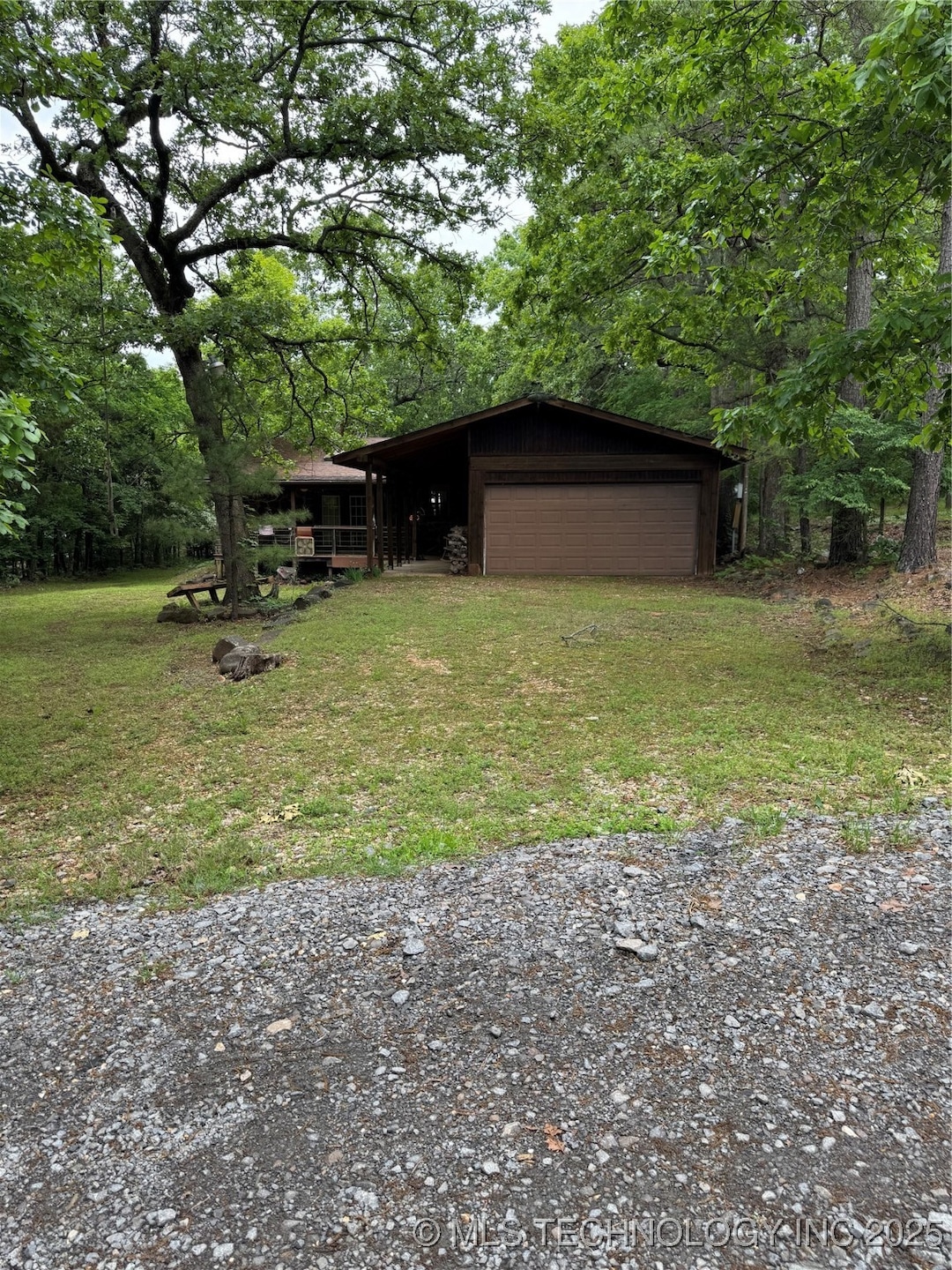 View of front of home featuring a garage, a front