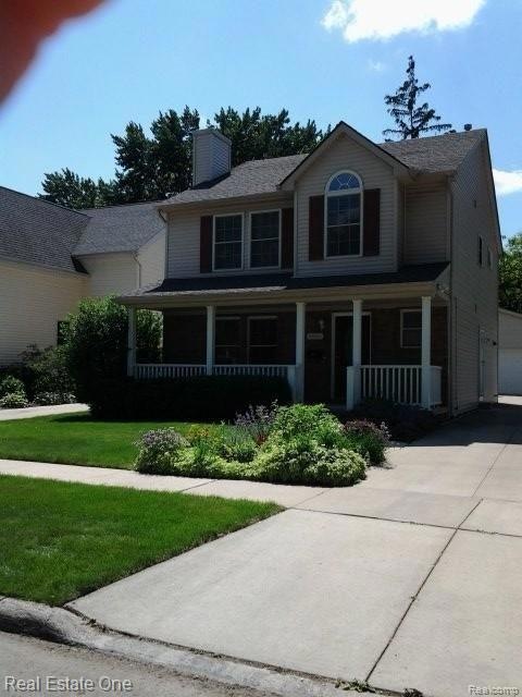 Inviting covered front porch